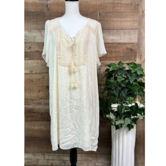 Size 3X Off White Creme Rue Juju Dress - Picture 1 of 10